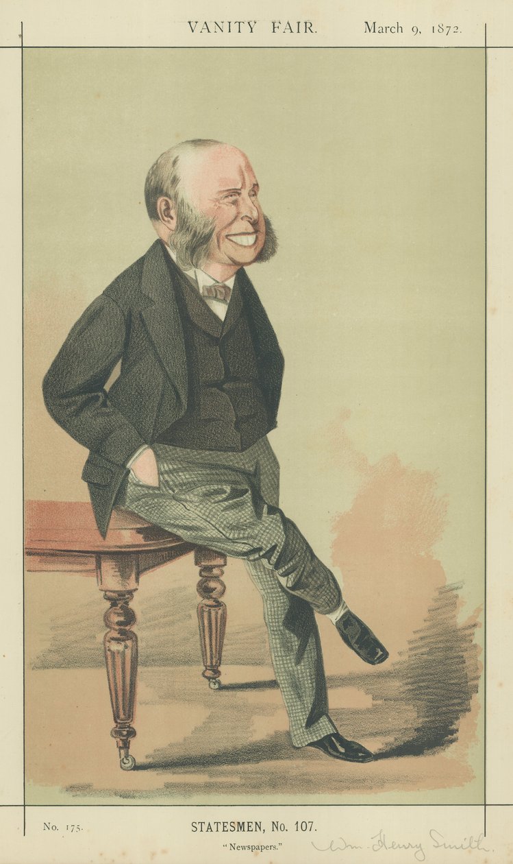 Sr. William Henry Smith (litografía en color) de Adriano Cecioni
