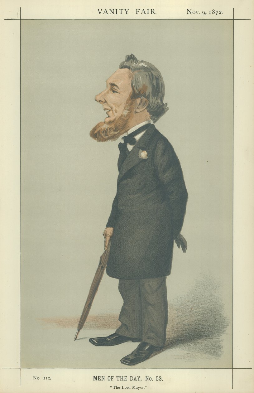 Sir Sydney Hedley Waterlow (litografía en color) de Adriano Cecioni