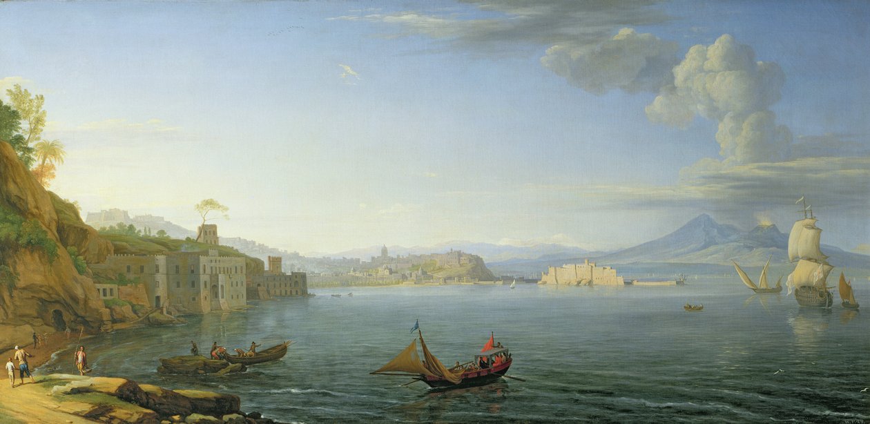 Vista de Nápoles, 1750 de Adrien Manglard