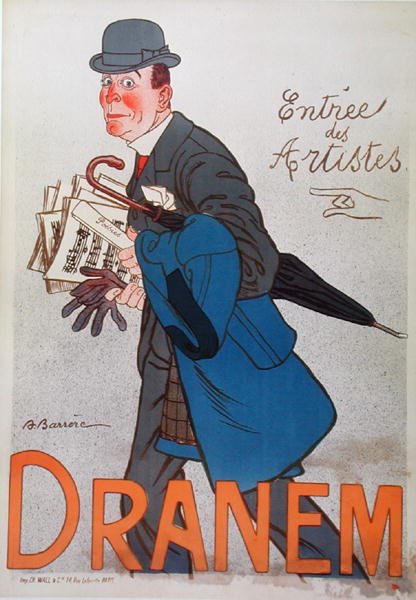 Póster que representa a Dranem (1869-1935) de Adrien Barrere