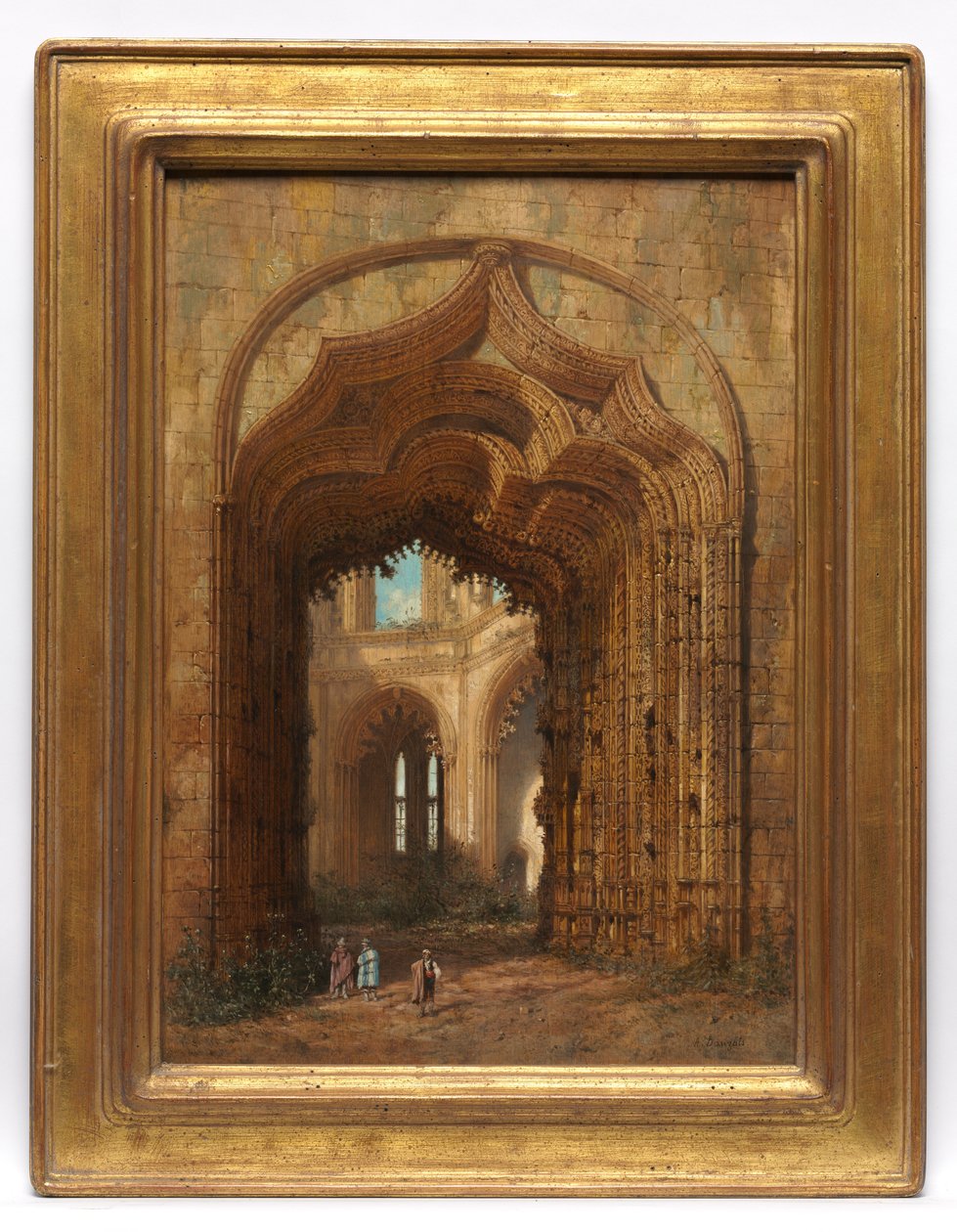 Iglesia en ruinas, c.1840 (óleo sobre tabla) de Adrien Dauzats