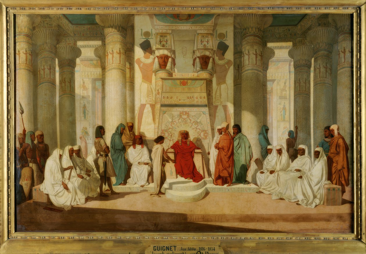 José explicando sueños al faraón de Jean Adrien Guignet