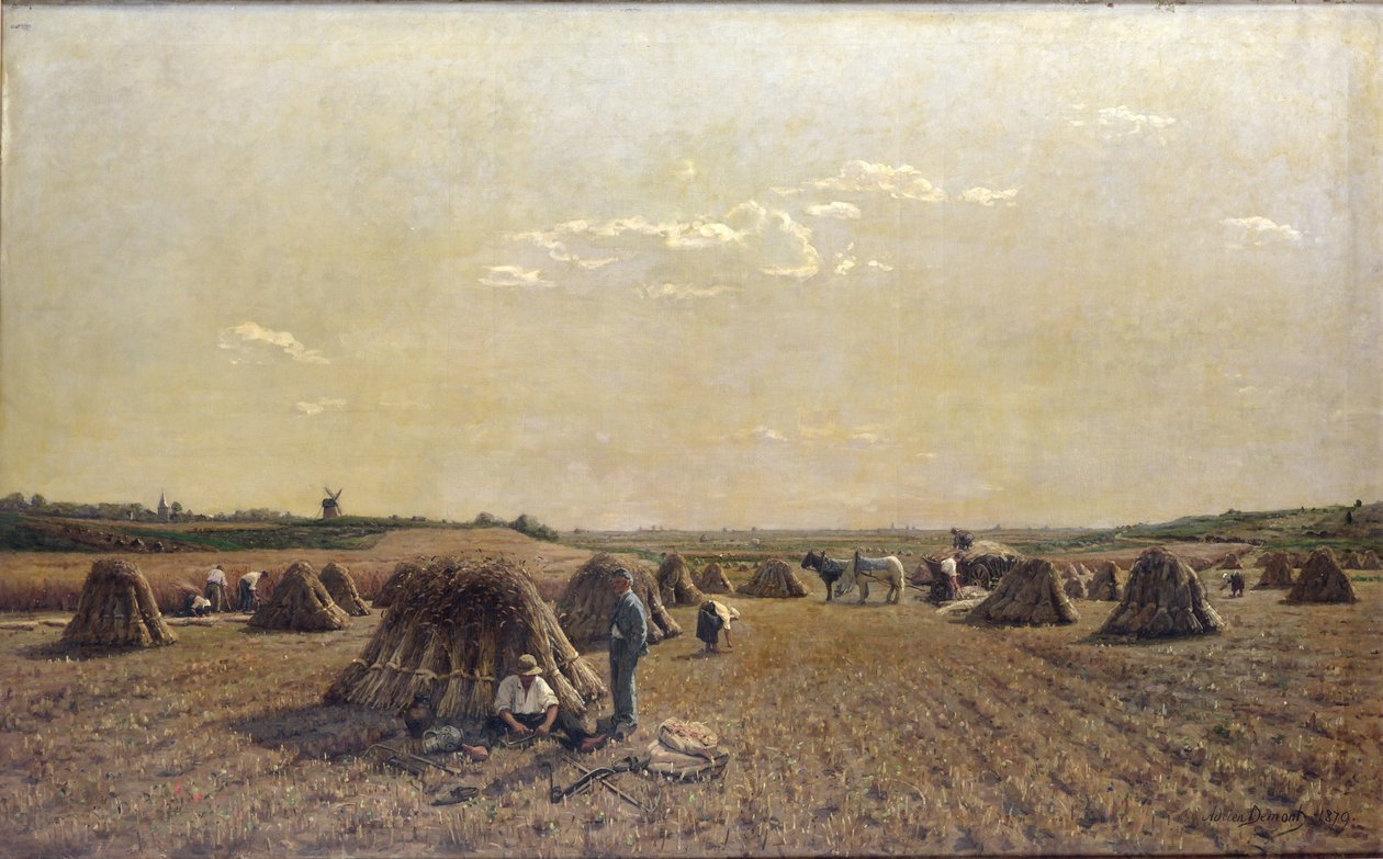 Escena de cosecha, 1879 de Adrien Louis Demont