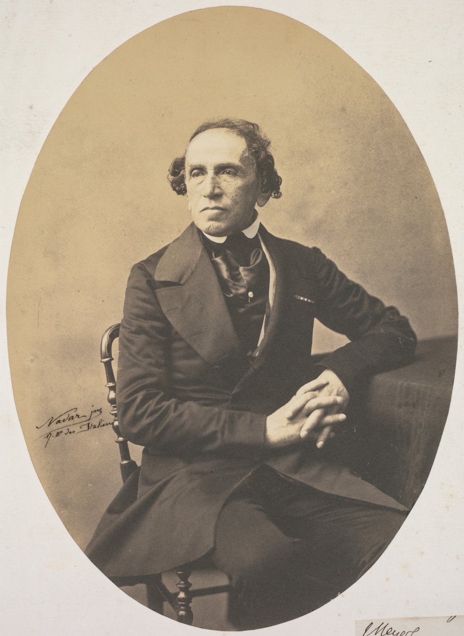 Portrait of Giacomo Meyerbeer (1791-1864) de Adrien Tournachon