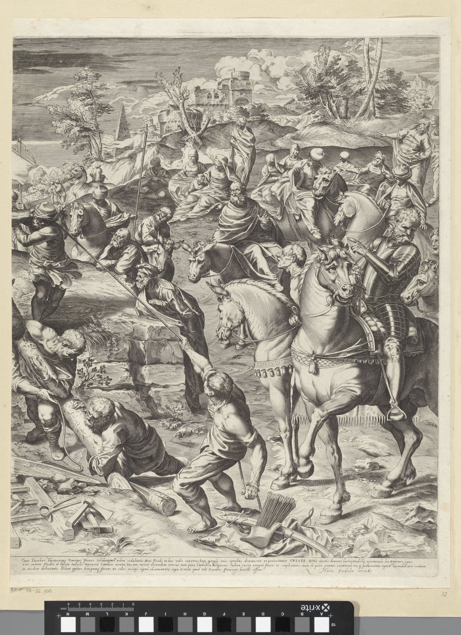 Crucifixión de Cristo (parte derecha) de Egidius  Sadeler (II)