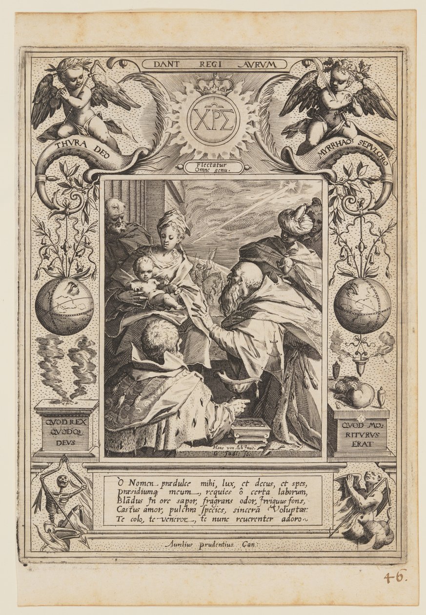 Adoración de los Reyes Magos de Aegidius Sadeler II