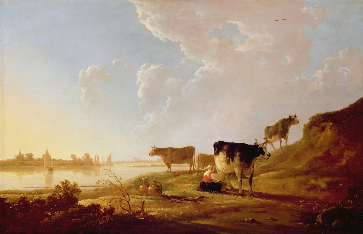 Vacas cerca de un Río de Aelbert Cuyp