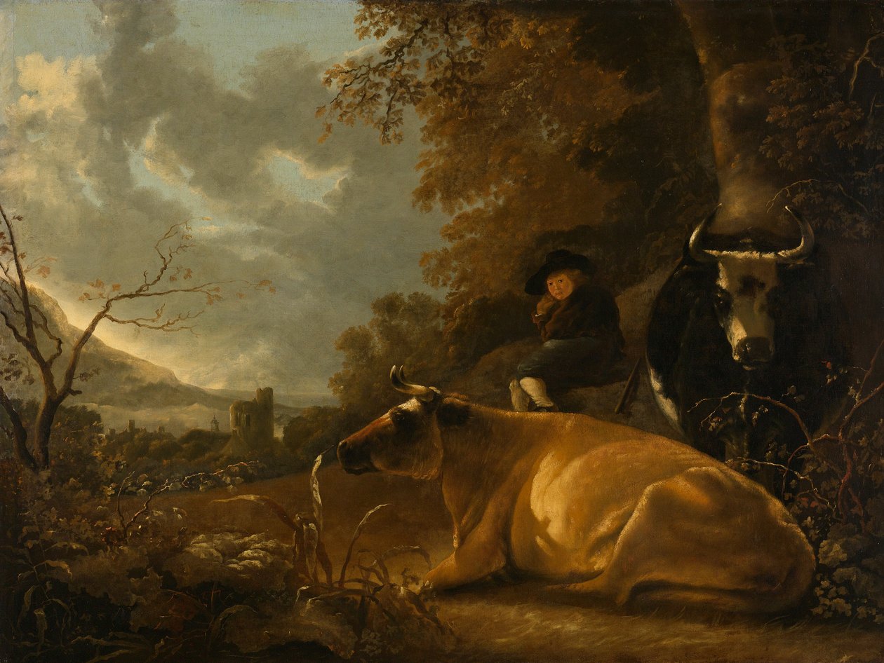 Paisaje con vacas y pastorcillo de Aelbert Cuyp