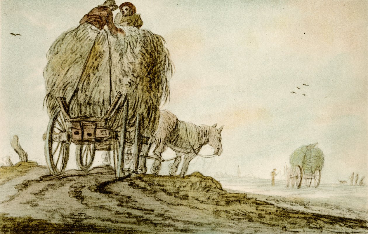 Haciendo heno de Aelbert Cuyp