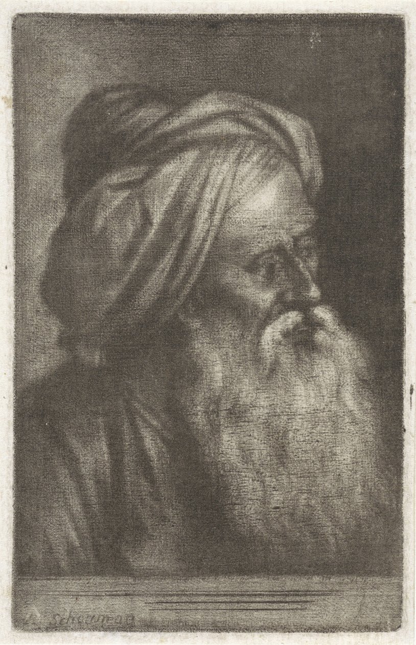 Busto de hombre con turbante de Aert Schouman