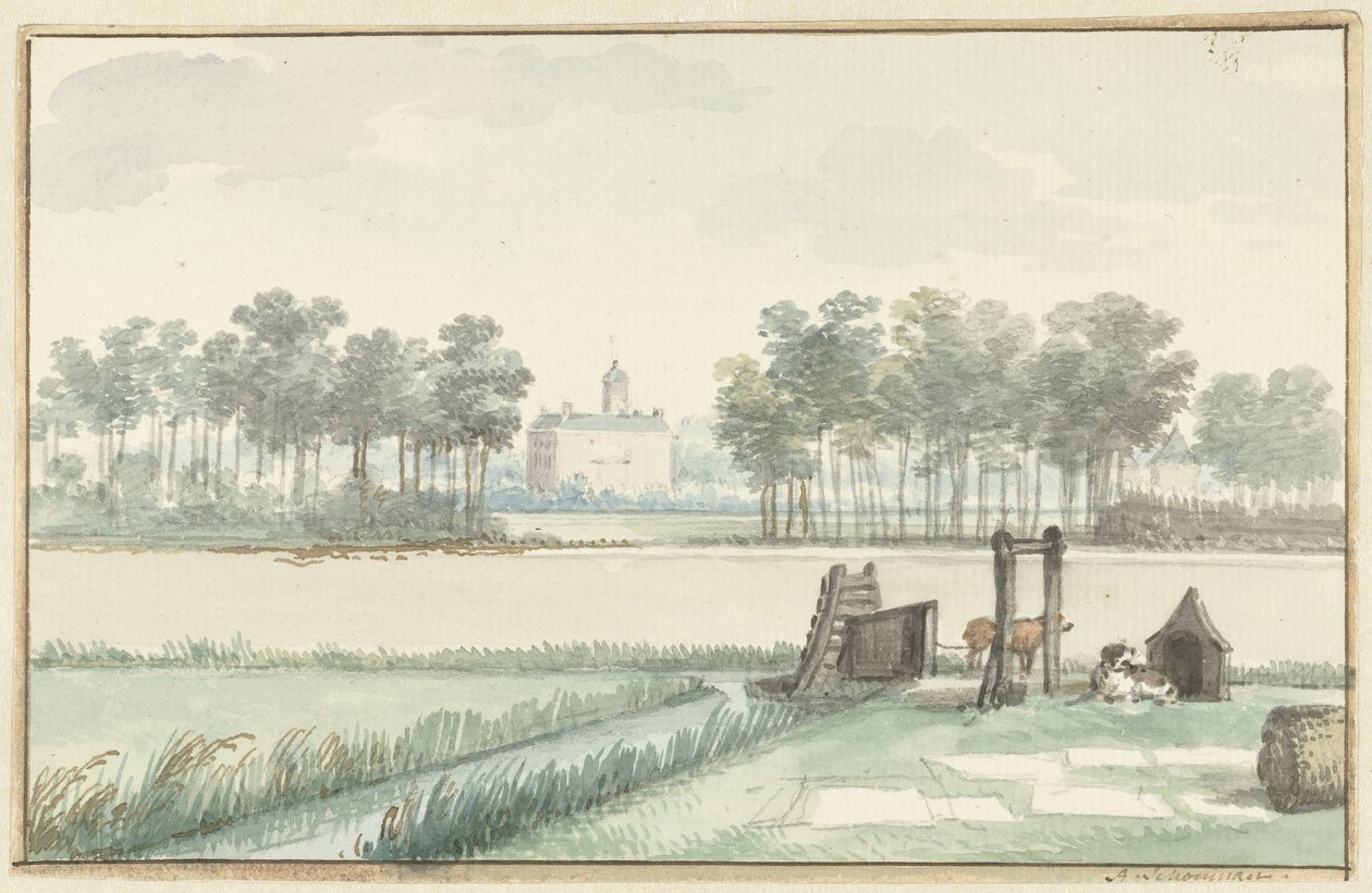 Castillo de Ter Hooge en Walcheren de Aert Schouman
