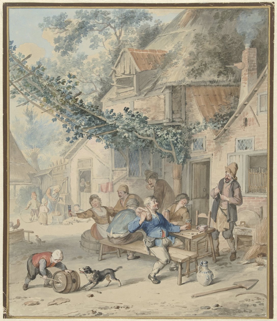 Alegre compañía en una posada de Aert Schouman