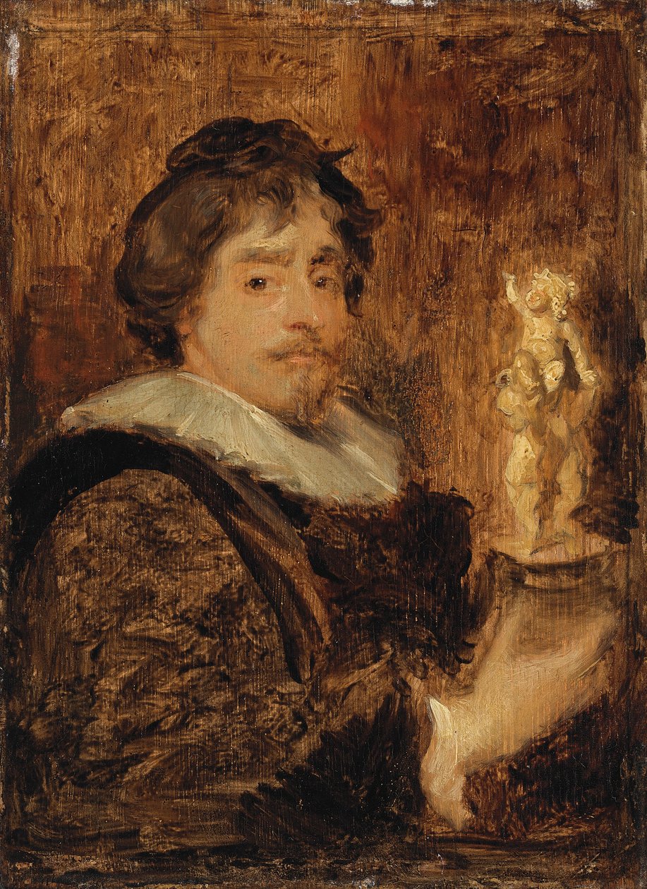 Retrato de Frans Duquesnoy de after Anthony van Dyck