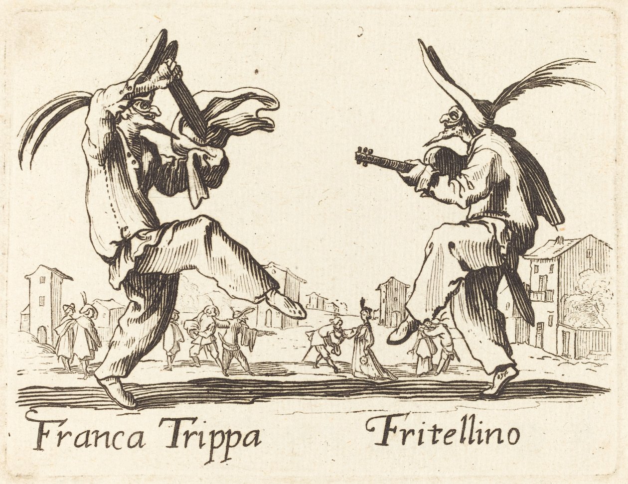 Franca Trippa y Fritellino de After Jacques Callot