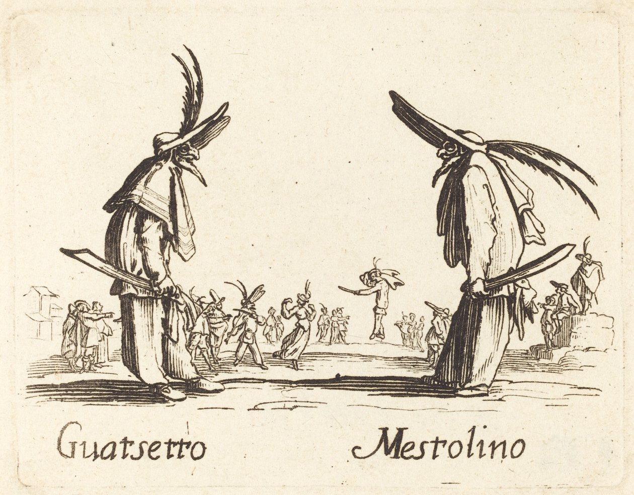 Guatsetto y Mestolino de After Jacques Callot
