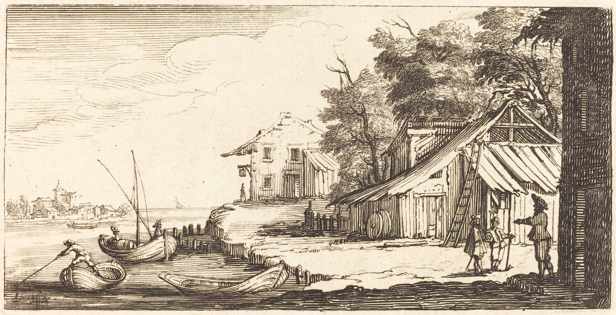 Orilla del Río de After Jacques Callot