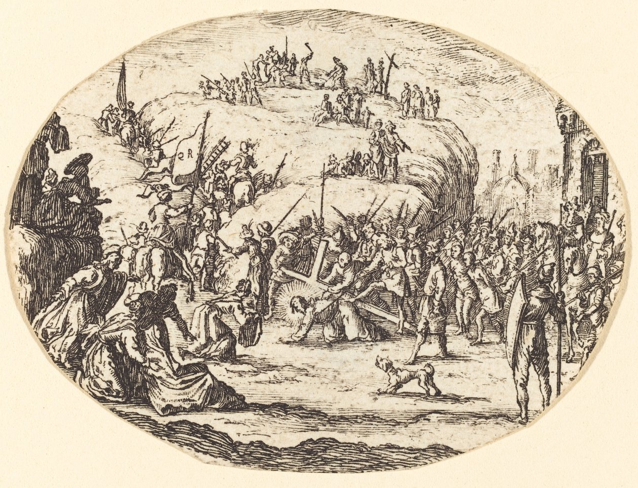 El pequeño transporte de la cruz de After Jacques Callot