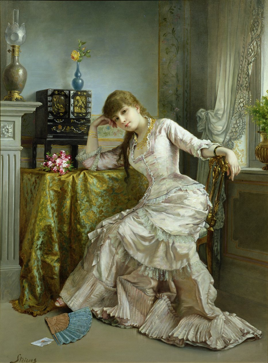 Retrato de una joven de Agapit Stevens