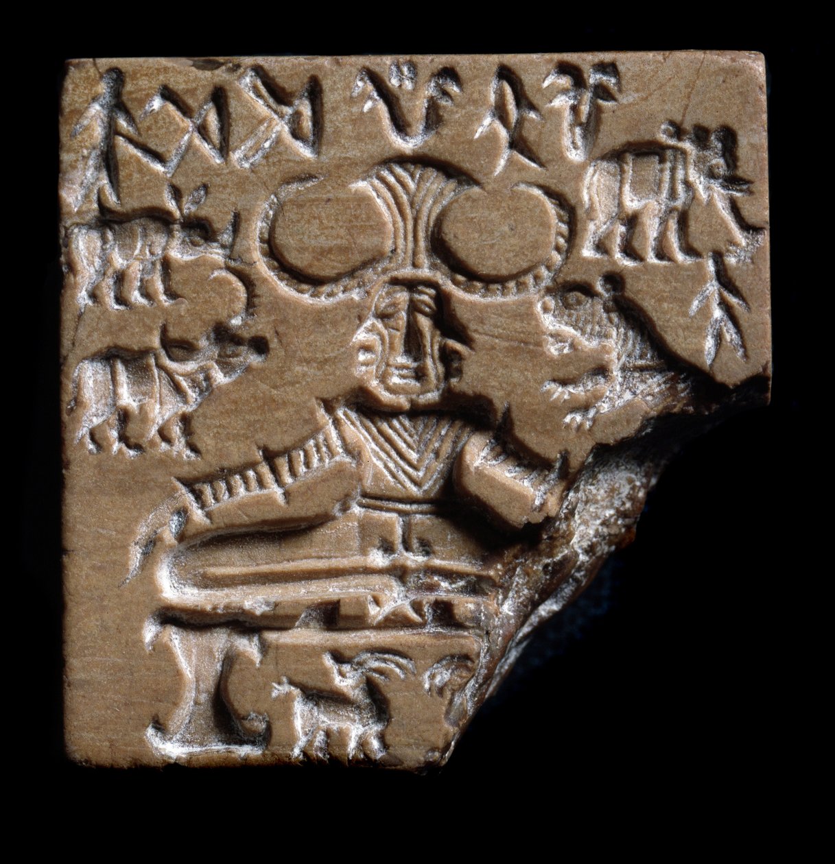 Sello de Shiva Pashupati, Mohenjo-Daro, 2350-2000 a.C. de Age Bronze