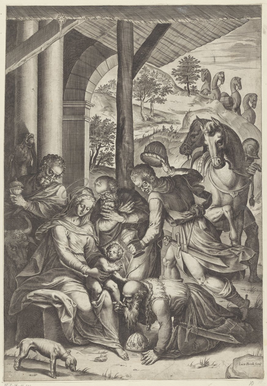 Adoración de los Reyes de Agostino Carracci