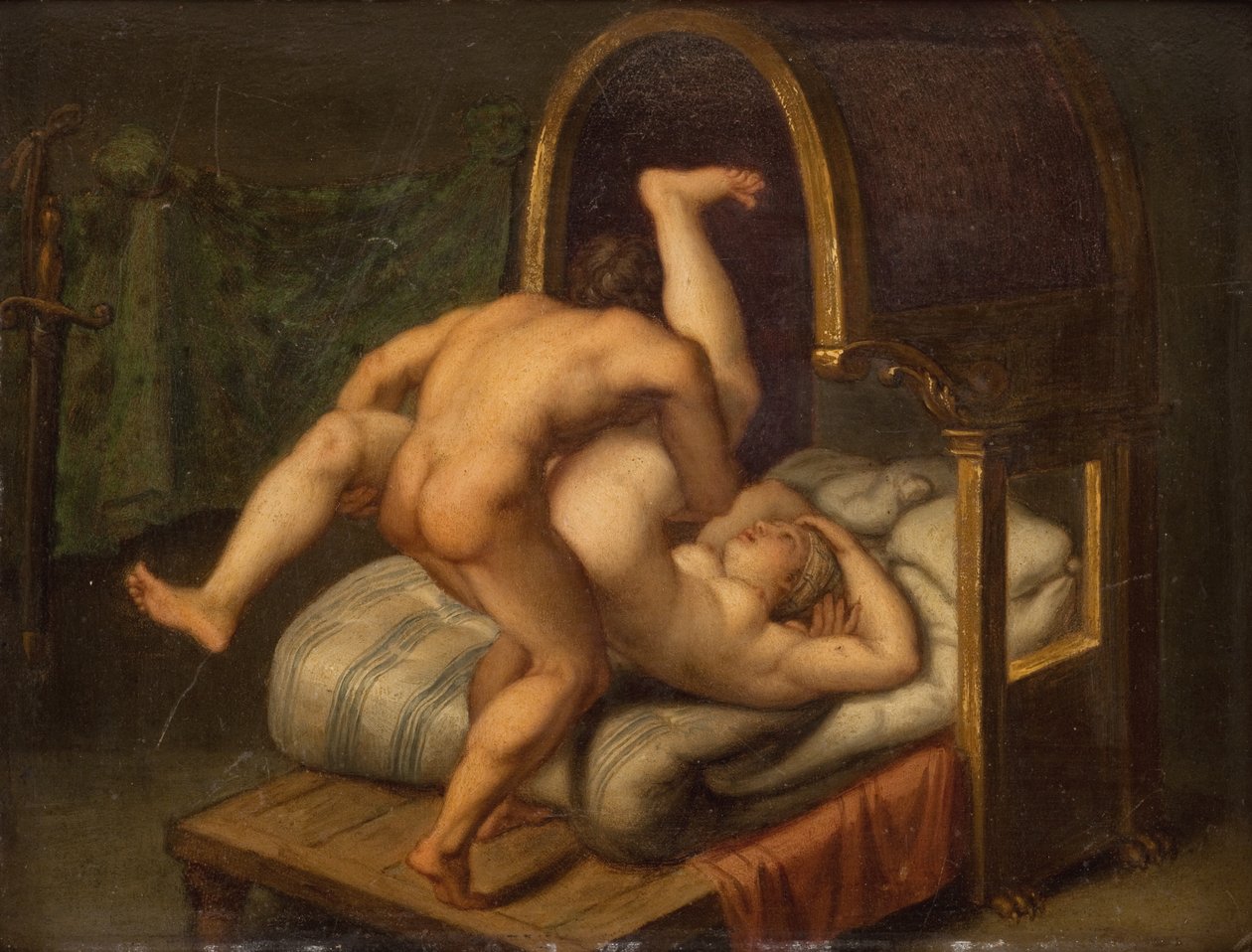 Desnudez con hombre y mujer de Agostino Carracci