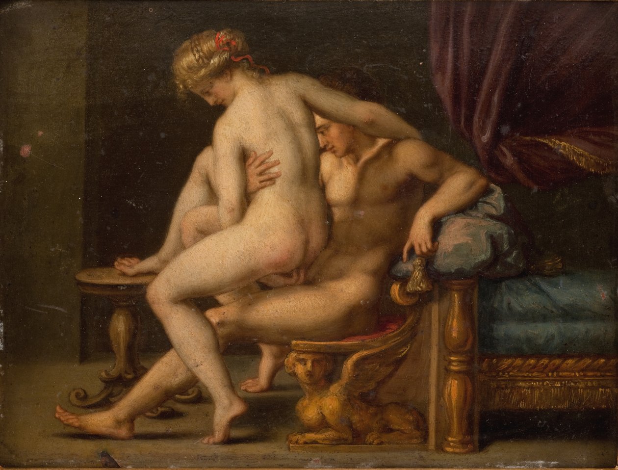 Desnudez con hombre y mujer de Agostino Carracci