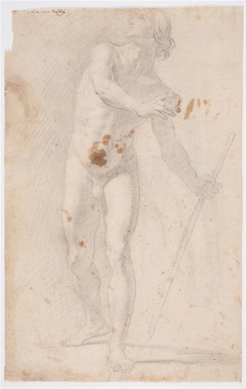 Joven de pie con un bastón de Agostino Melissi
