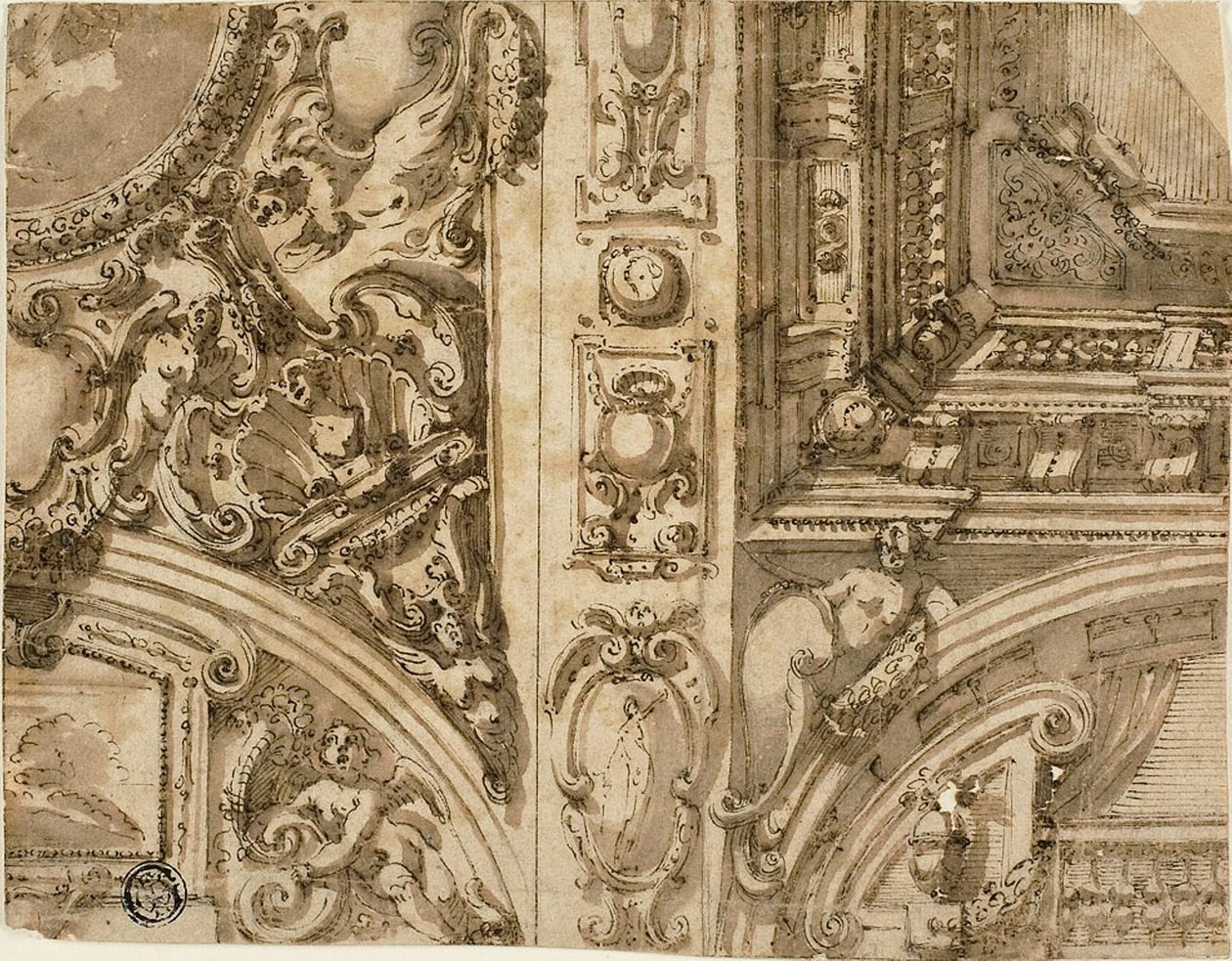 Decoración de techo ilusoria de Agostino Mitelli