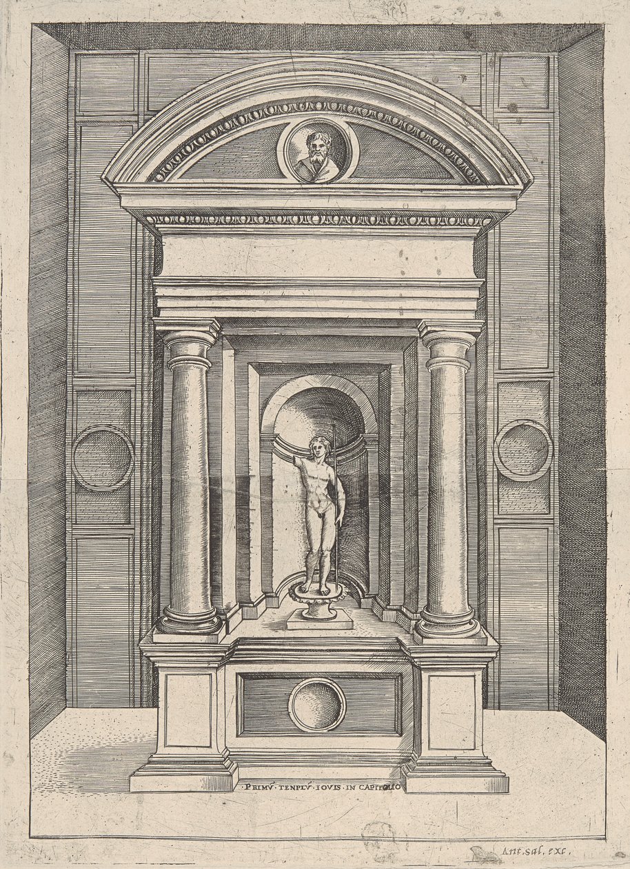 Primum Tenplum Iovis in Capitolio de Agostino Veneziano