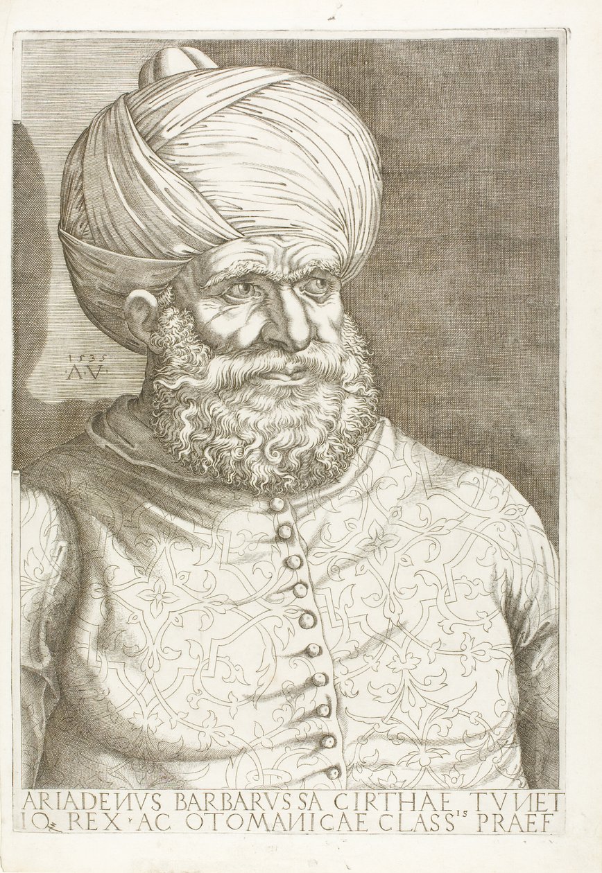 Retrato de Barbarroja de Agostino dei Musi