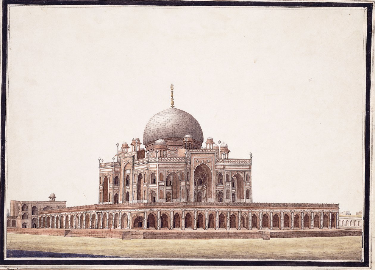 La tumba de Humayun, c.1820 de Agra School