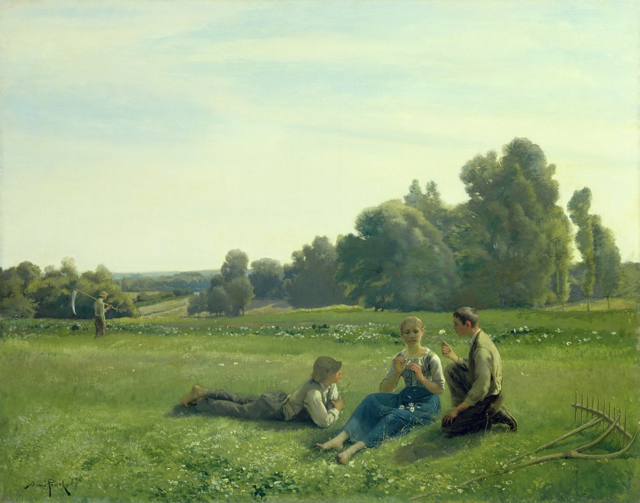 Segadores en descanso, 1890 de Aime Perret