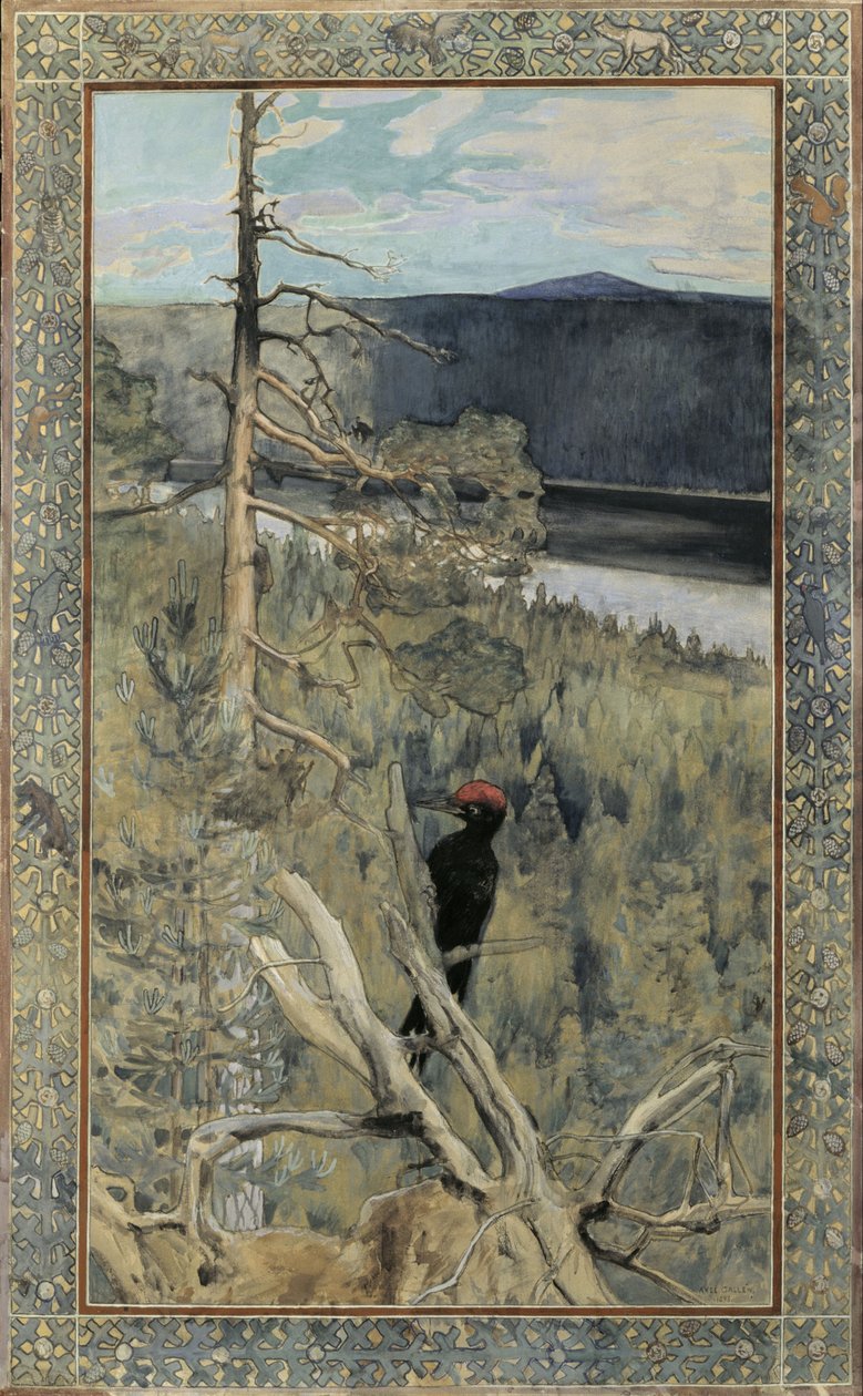Gran Pájaro Carpintero Negro de Akseli Gallen Kallela