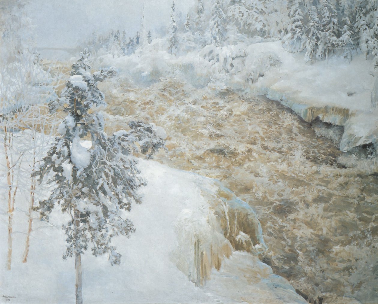 Imatra en invierno (Imatra talvella) de Akseli Valdemar Gallen Kallela