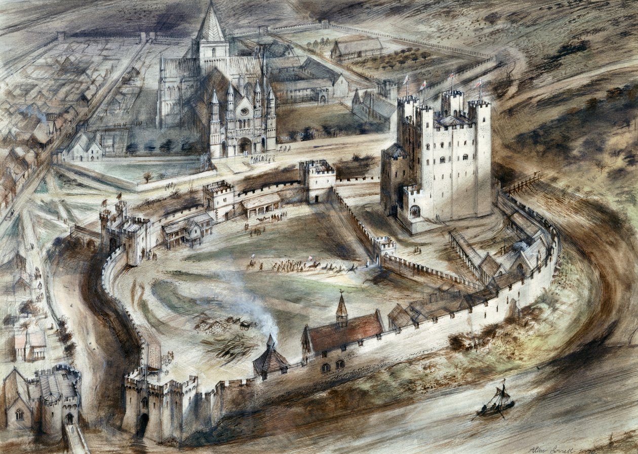 Castillo de Rochester, siglo XV, c1960s de Alan Ernest Sorrell