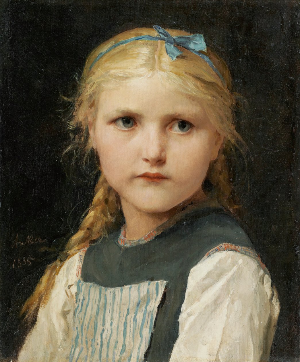 Retrato de una niña de Albert Anker