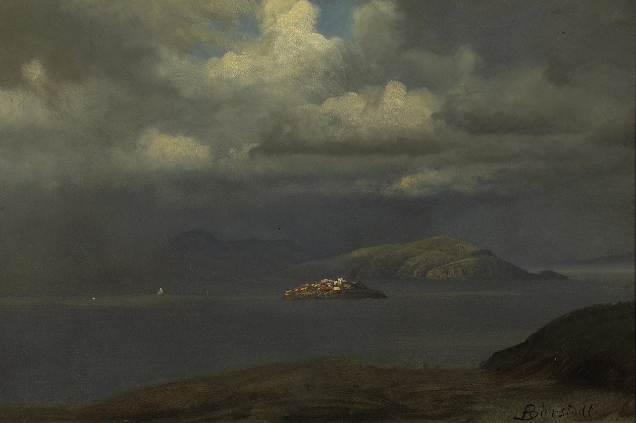 Alcatraz, Bahía de San Francisco de Albert Bierstadt
