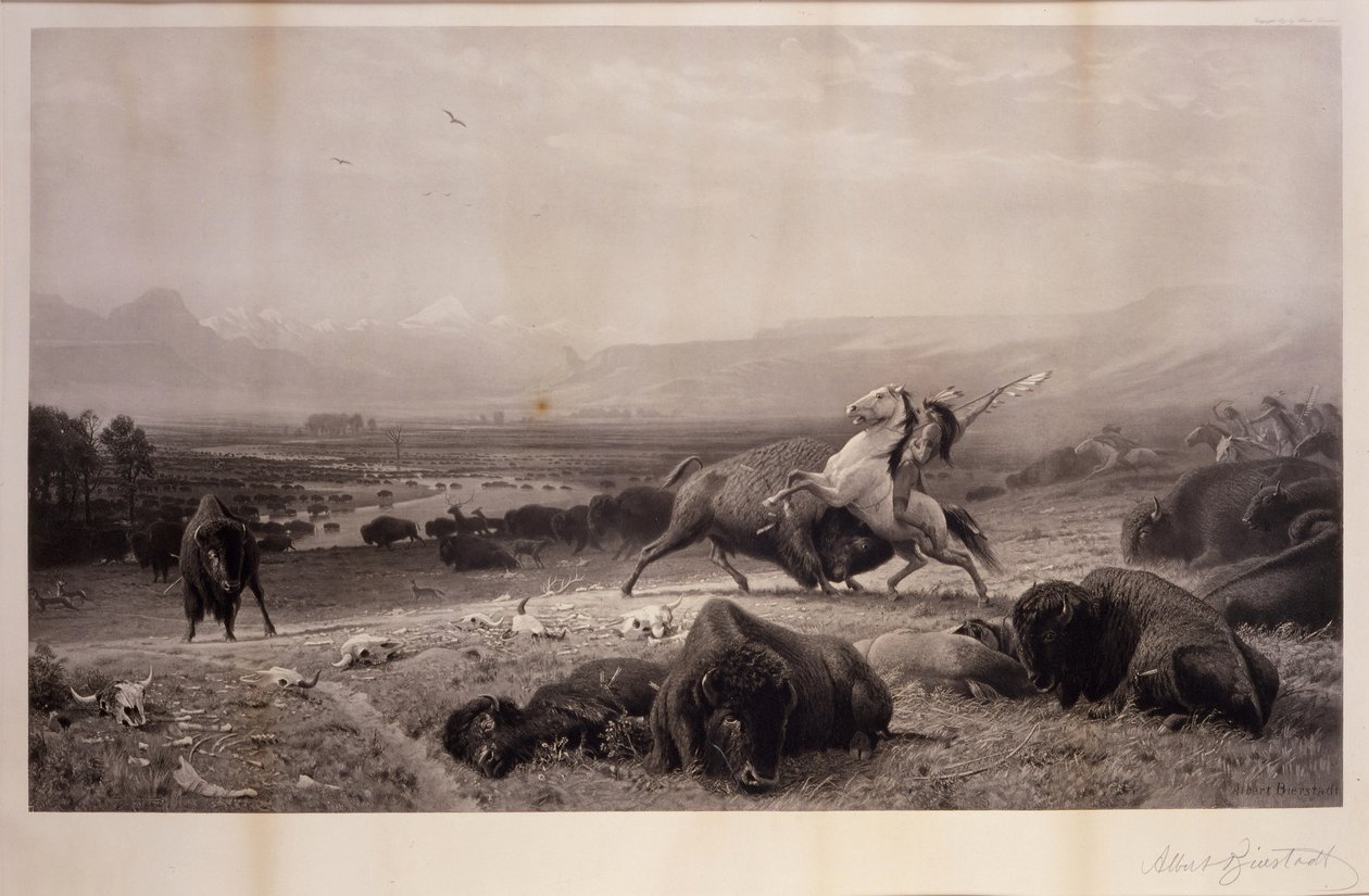 El último de los búfalos de Albert Bierstadt