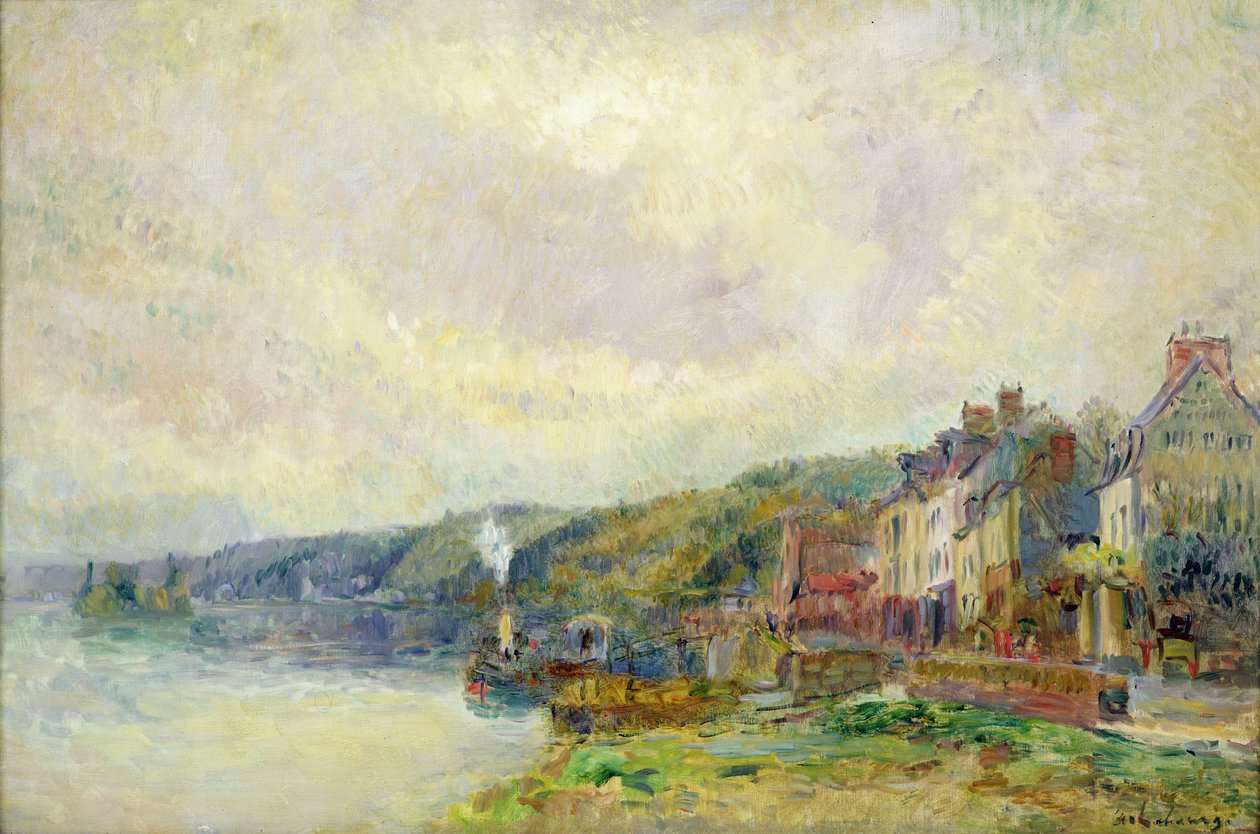 El Sena en Croisset (Seine-Maritime) de Albert Charles Lebourg
