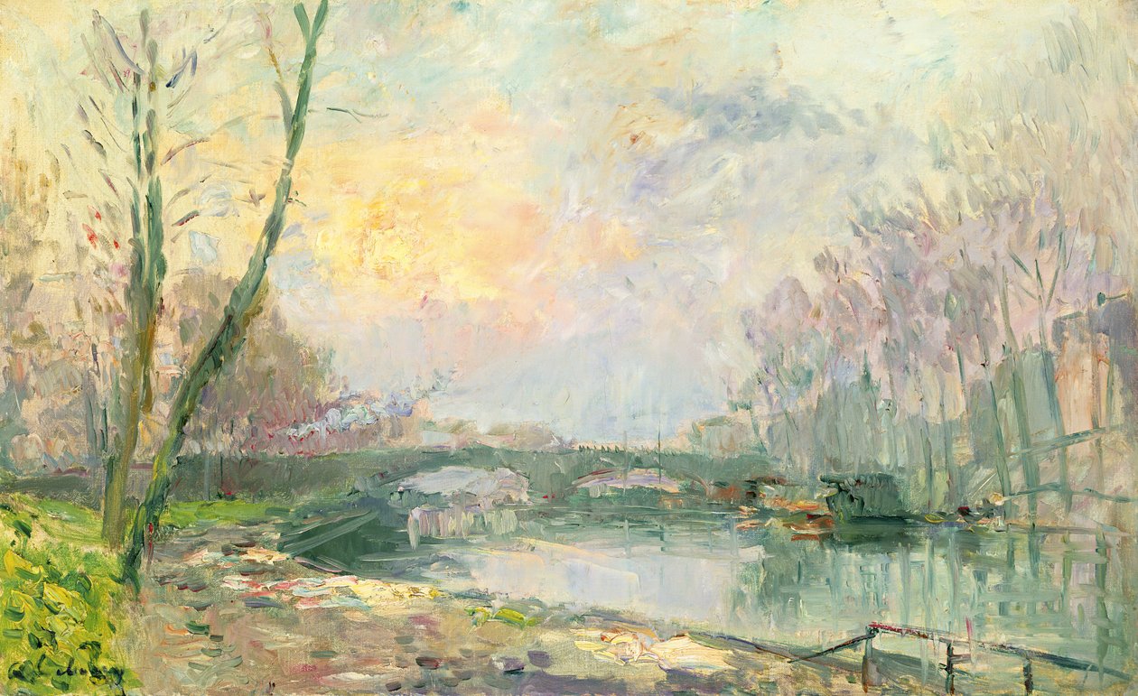 Vista del Sena, París de Albert Charles Lebourg