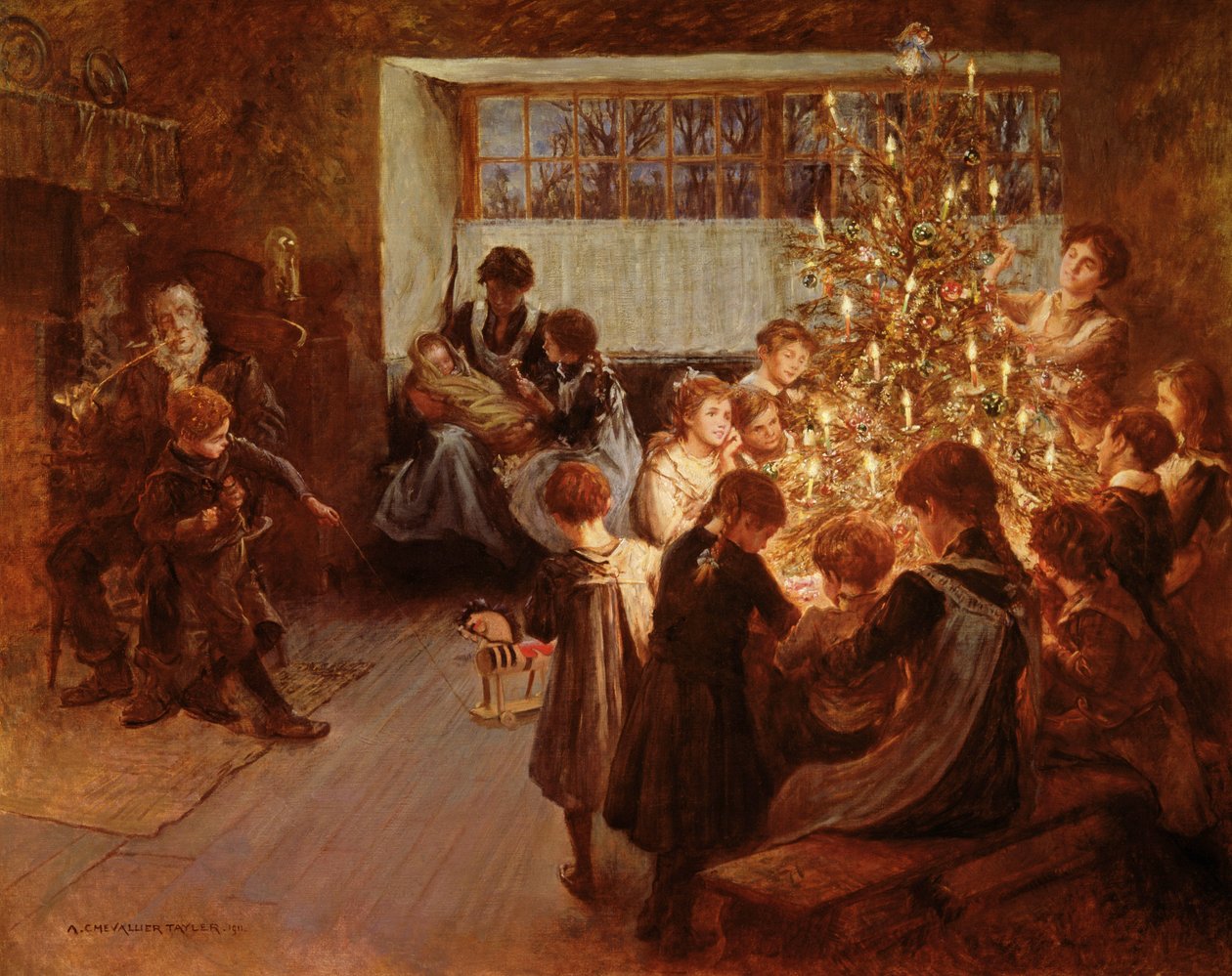 El Árbol de Navidad, 1911 de Albert Chevallier Tayler