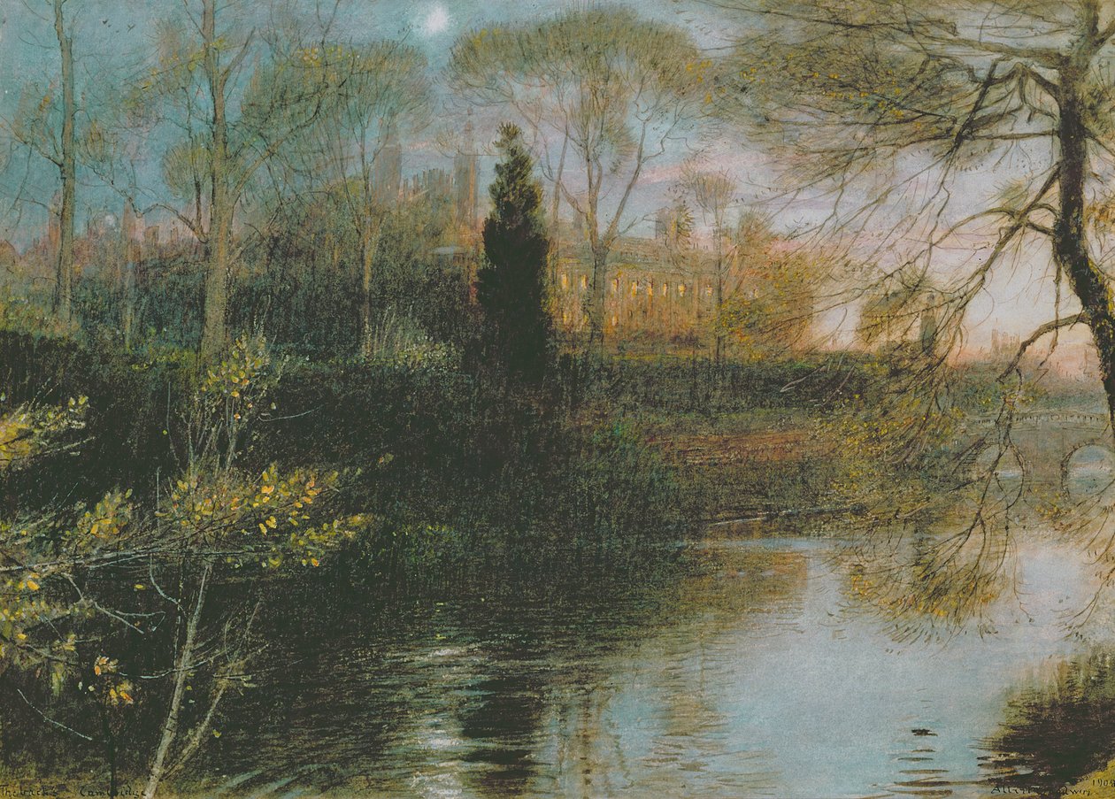 The Backs, Cambridge, 1908 de Albert Goodwin