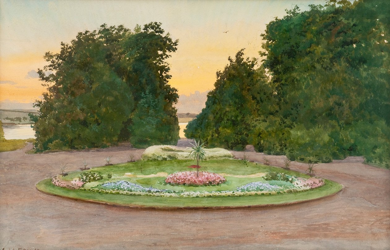 Tarde en el parque de Albert Nikolaevich Benois