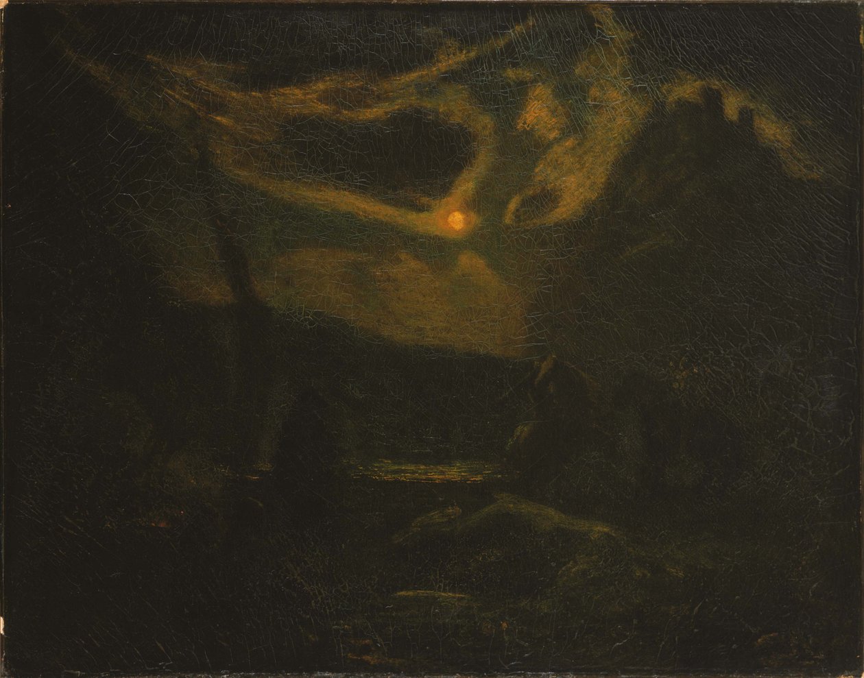 Macbeth y las brujas de Albert Pinkham Ryder