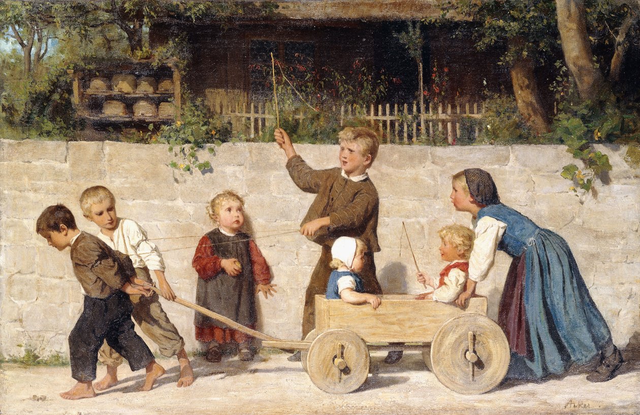 Kindergespann, 1868 de Albert Anker