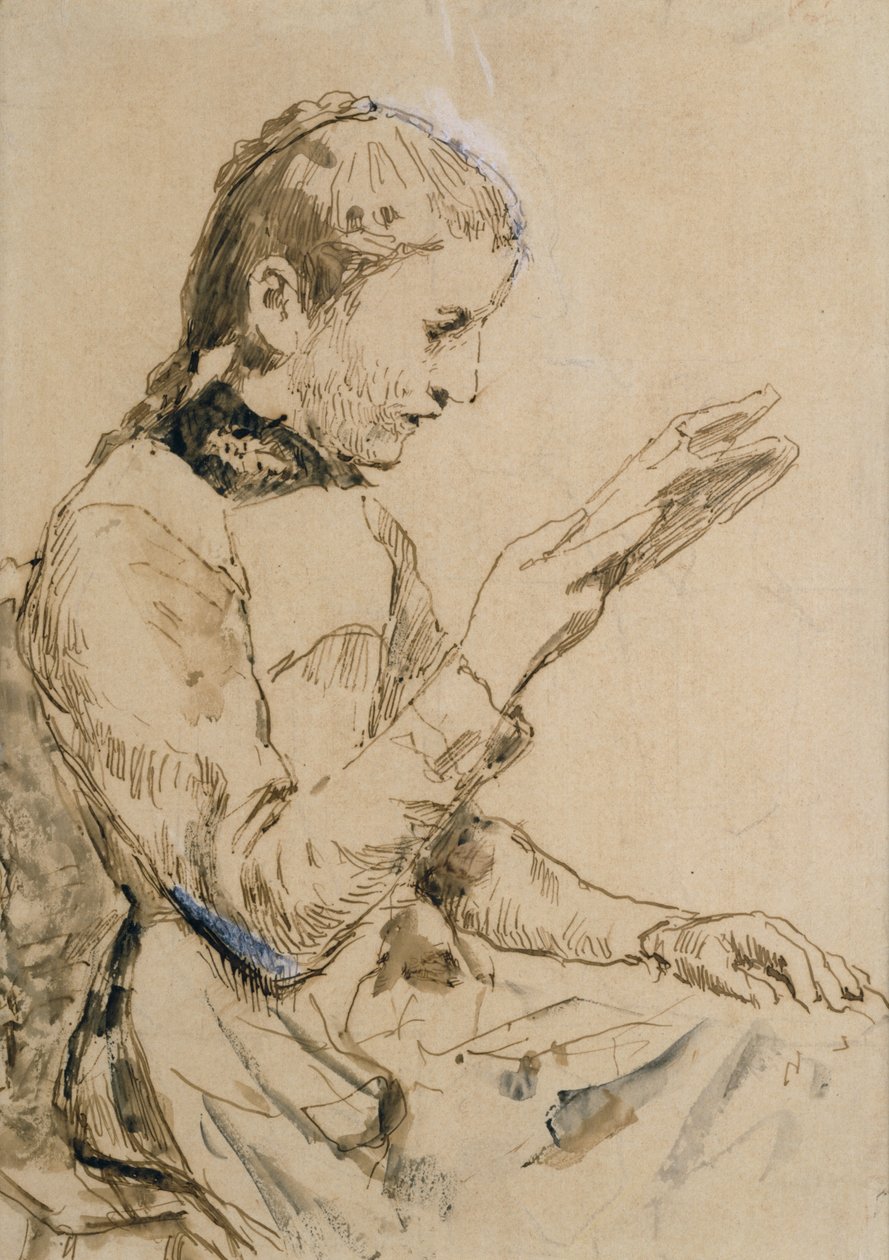 Niña leyendo de Albert Anker