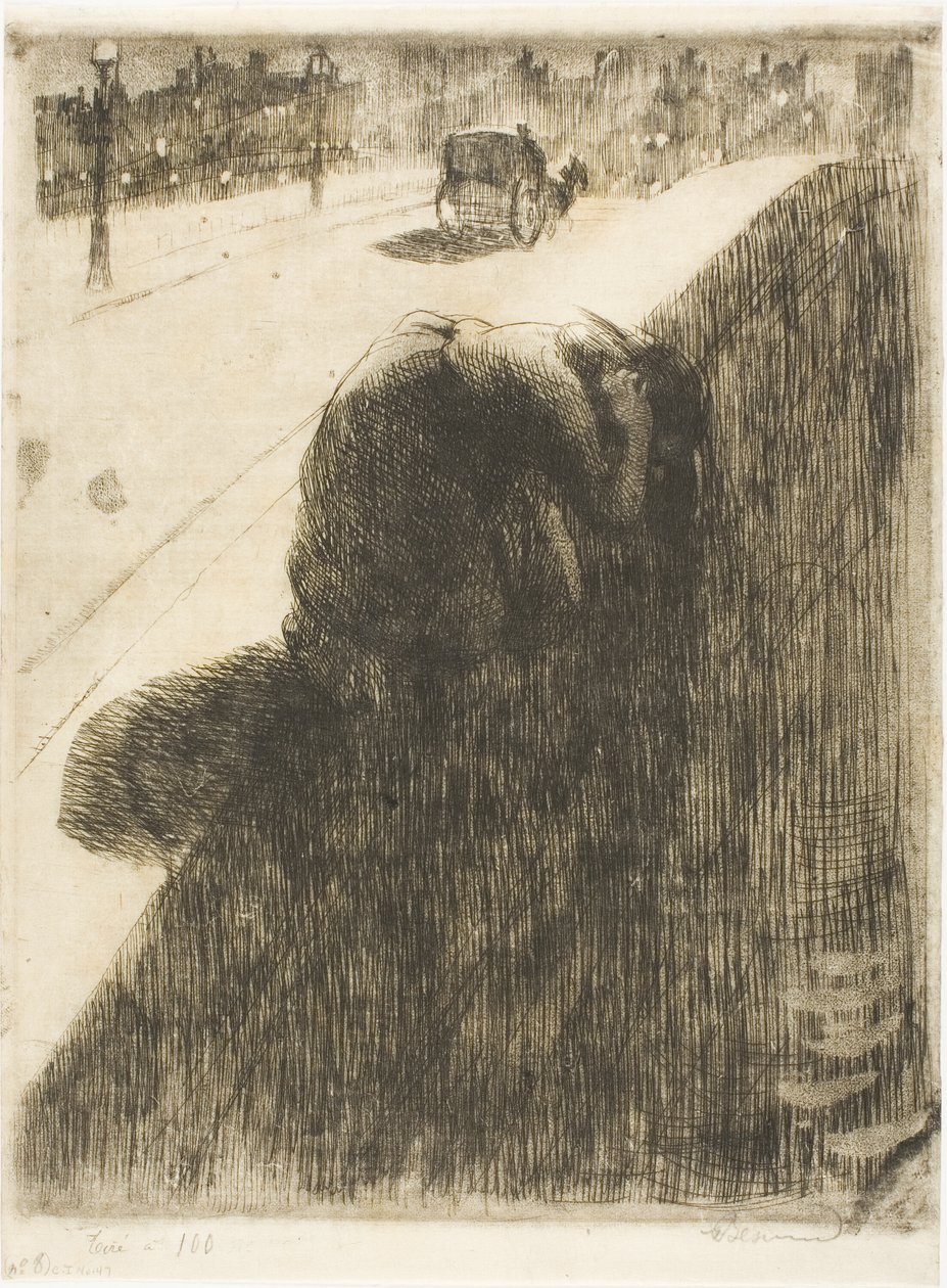 Suicidio, placa once de Mujer de Albert Besnard