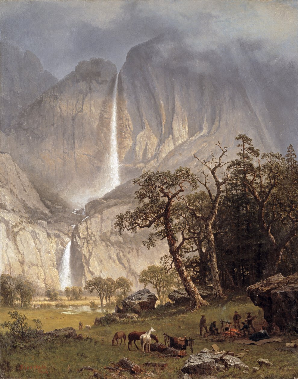 Cho-looke, la caída de Yosemite, 1864 de Albert Bierstadt