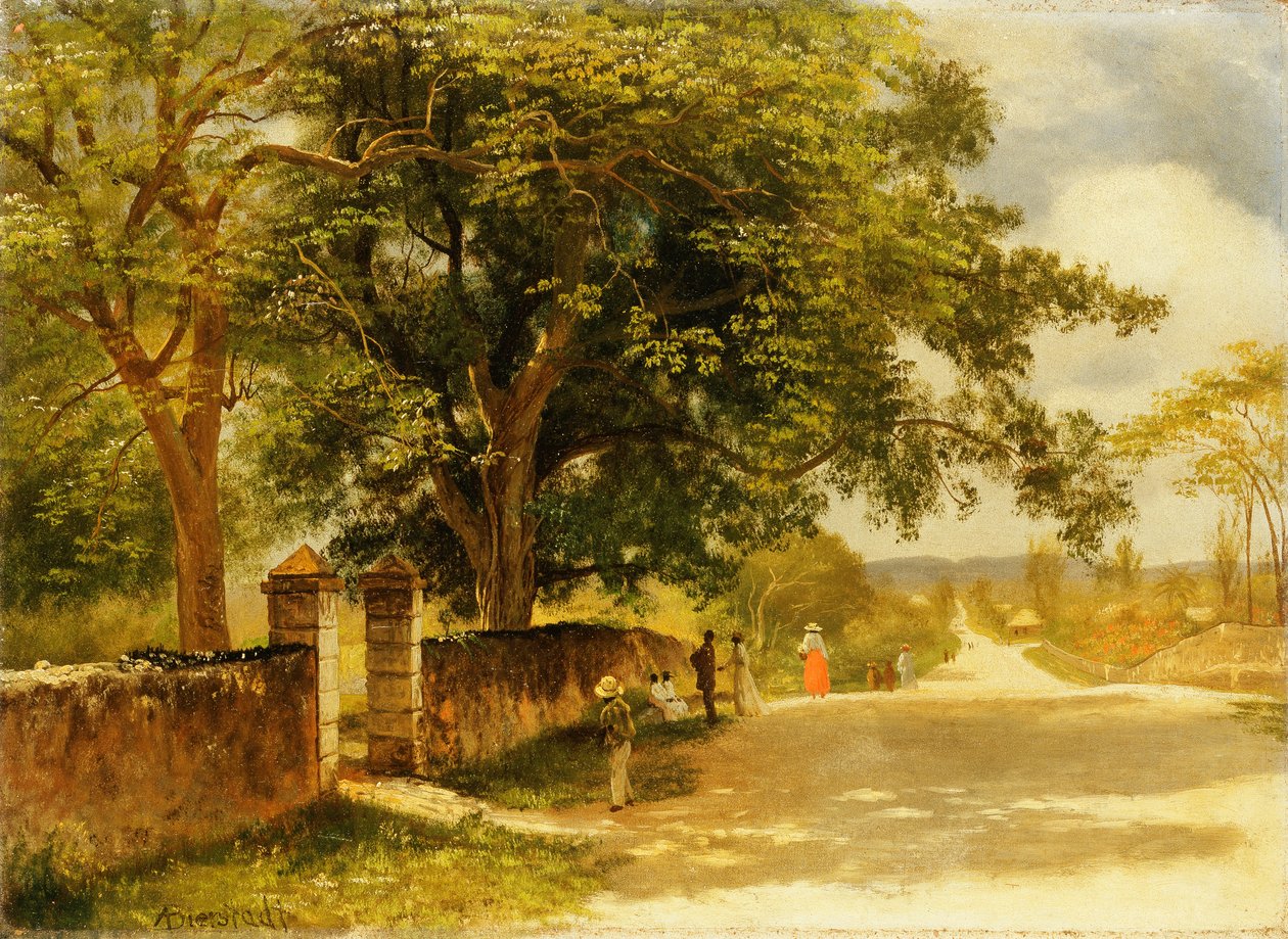 Calle en Nassau, c.1878 de Albert Bierstadt