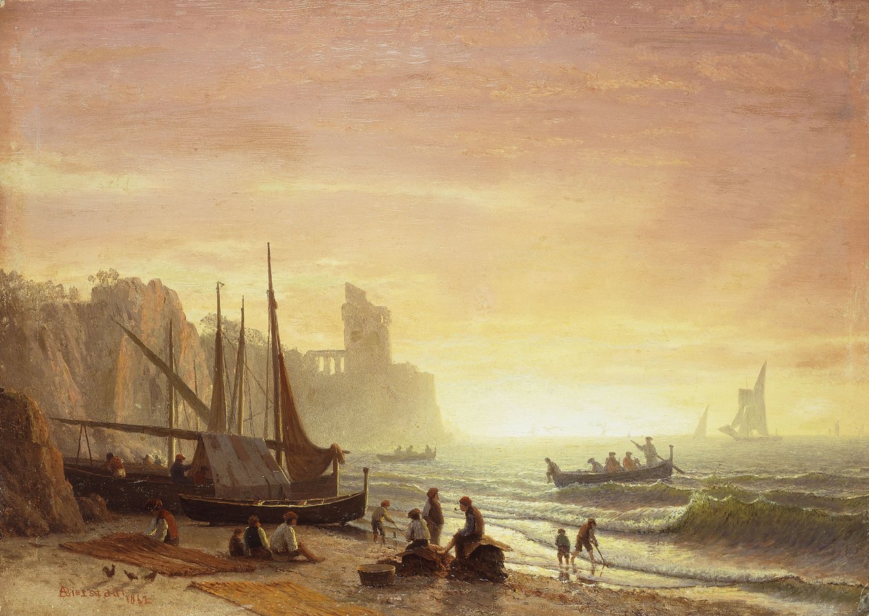 La Flota Pesquera, 1862 de Albert Bierstadt